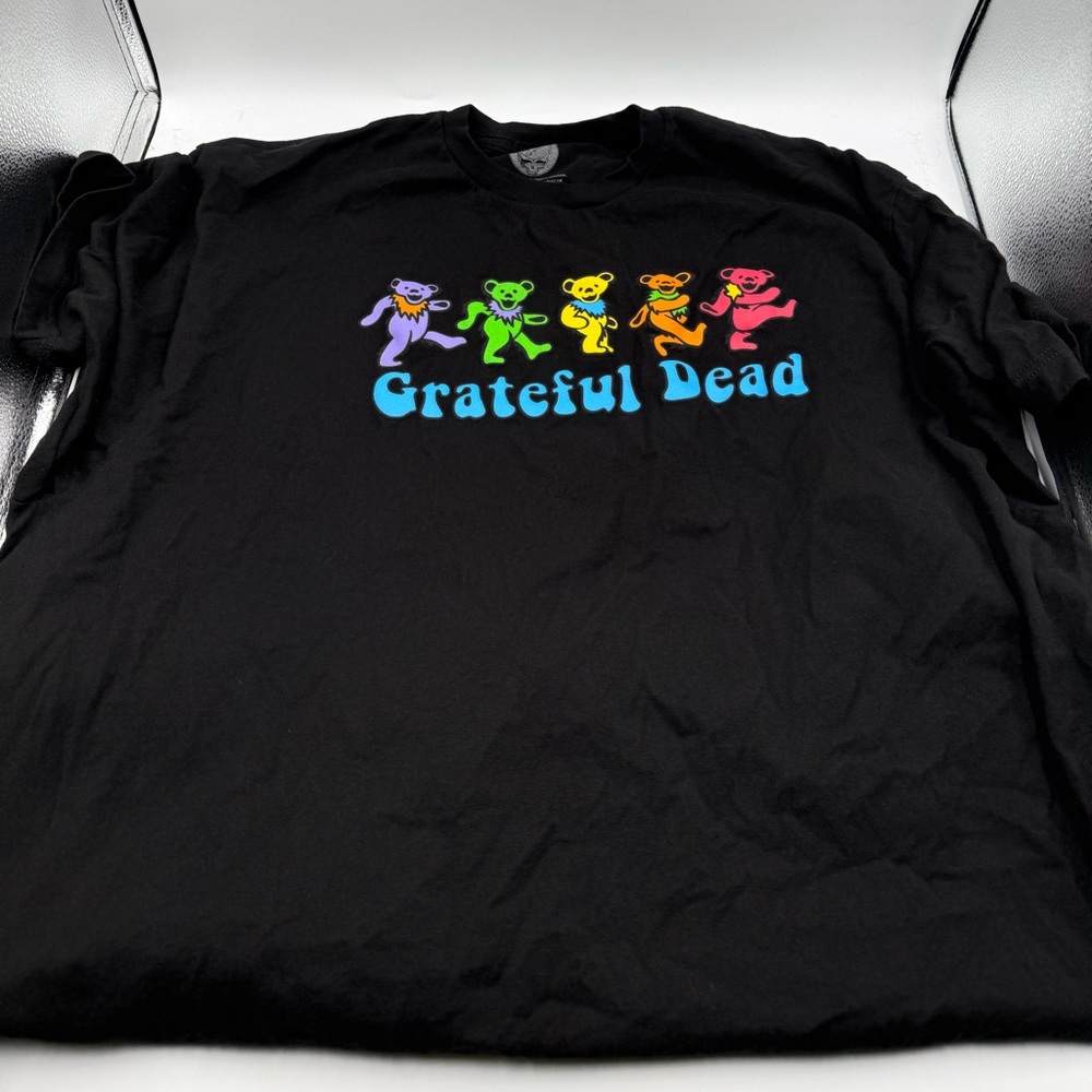 Grateful Dead Dancing Bears Black Licensed Graphic T-Shirt - Picture 2 of 4